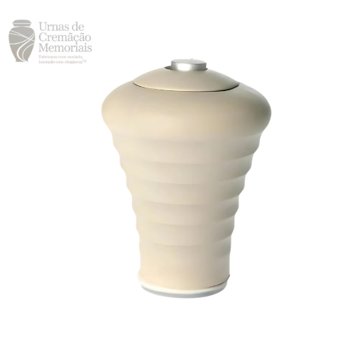 Cream Beige Memorial urn