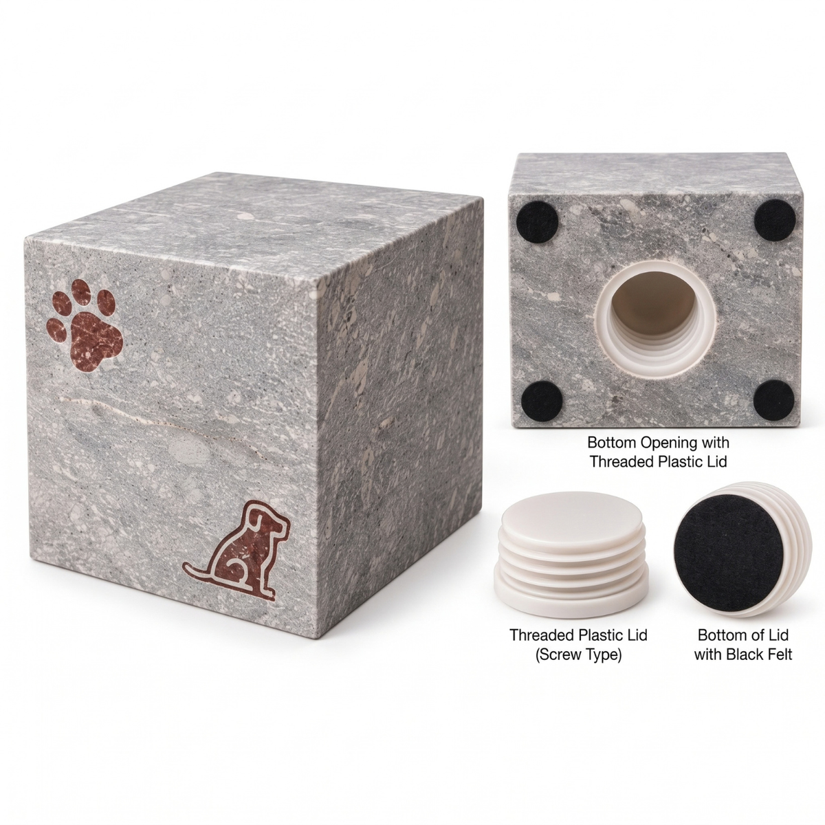 Paw Footprint Urn