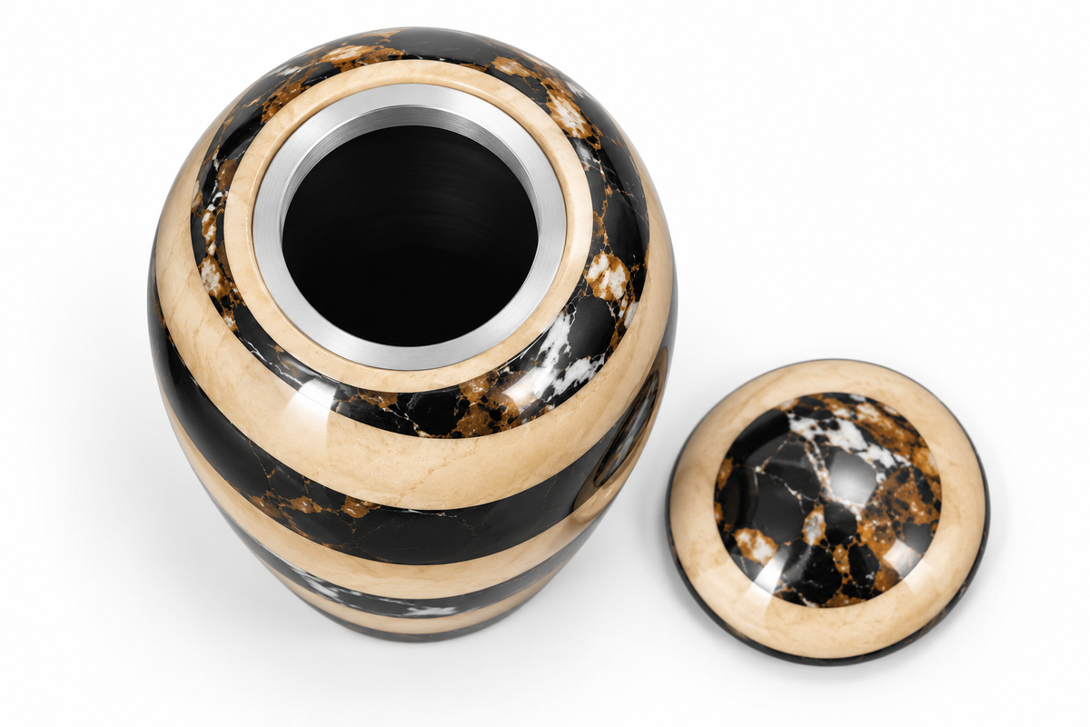 Celestial Contrast Marble Urn