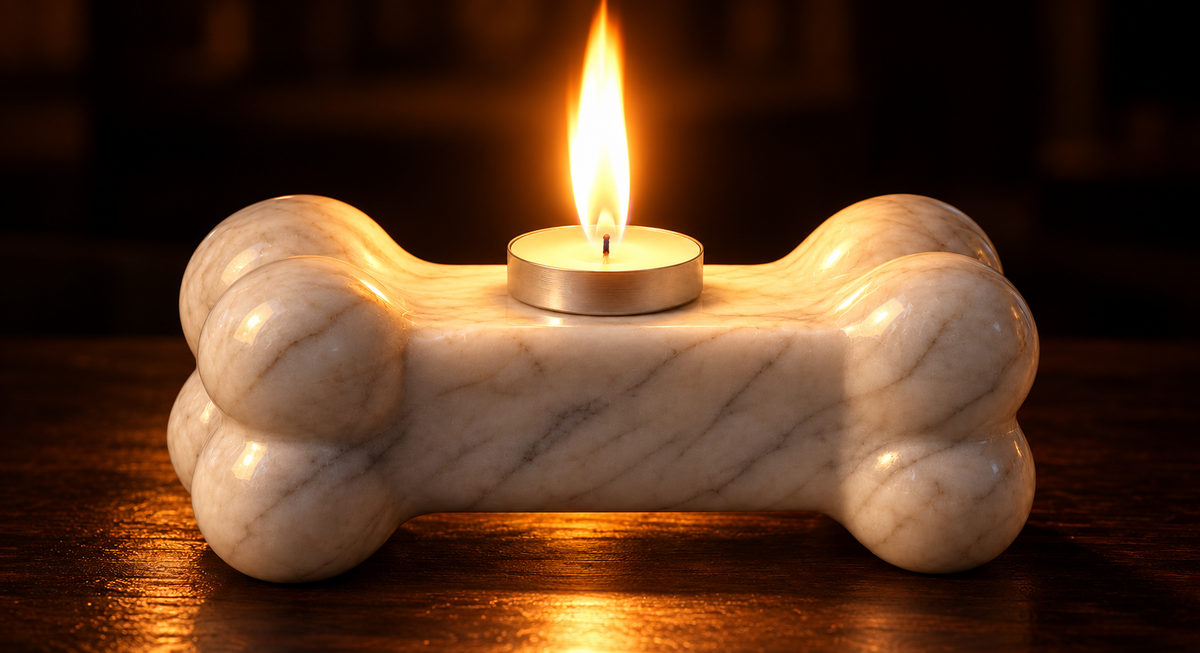 Marble Bone Pet Urn Tealight