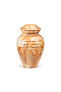 Teak Marble Keepsake Funeral Urn