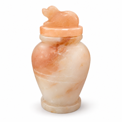 Peaceful Dog Himalayan Salt Urn