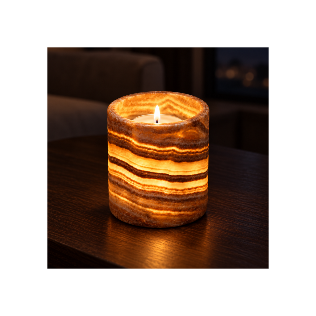Onyx Votive Cyliner Candle holder