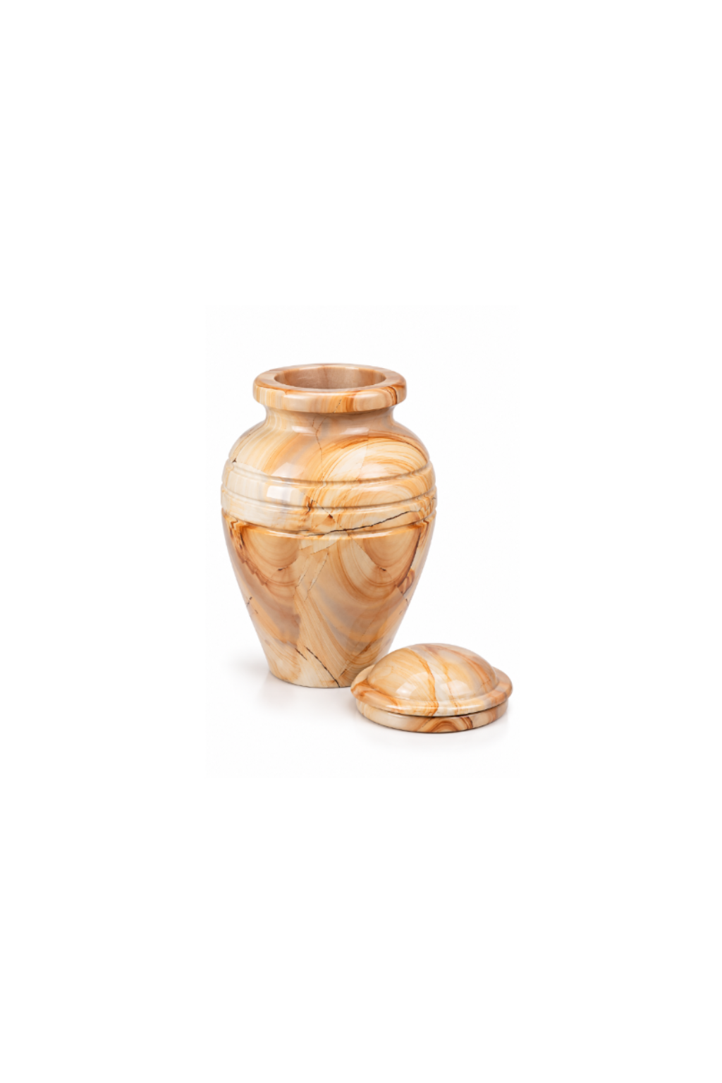 Teak Marble Keepsake Funeral Urn