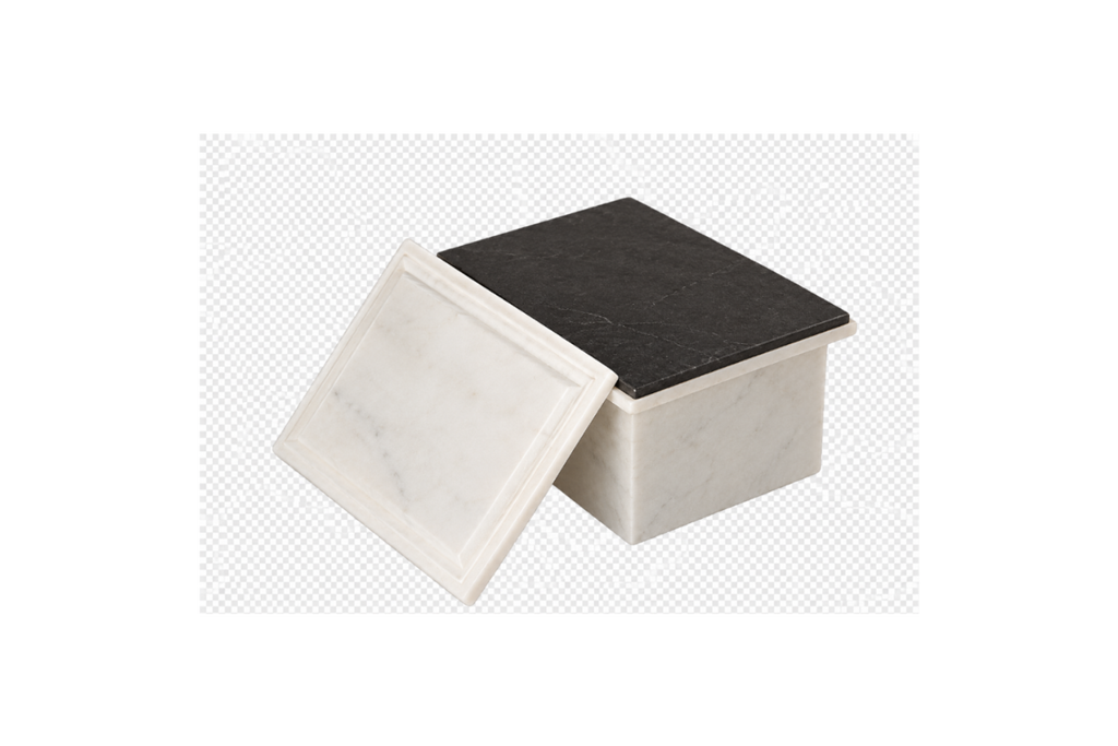 Luxe witte marmeren urn voor as, met natuurlijke grijze aders en een elegant gepolijst deksel.marmeren urn voor as van dierbare – luxe witte natuurstenen crematie urn